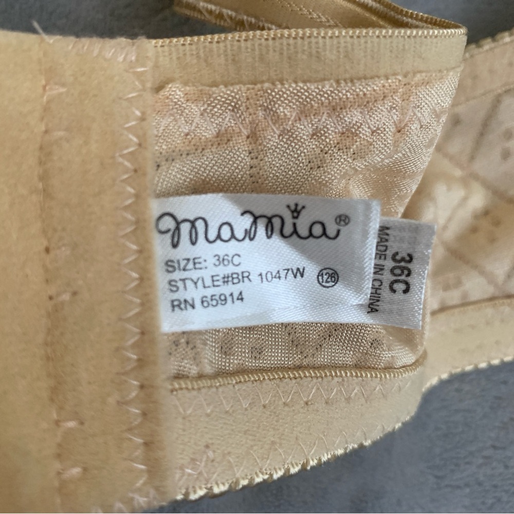 Mamia Beige Bra with Textured Pattern beige bra lightly padded 36C - Picture 5 of 10